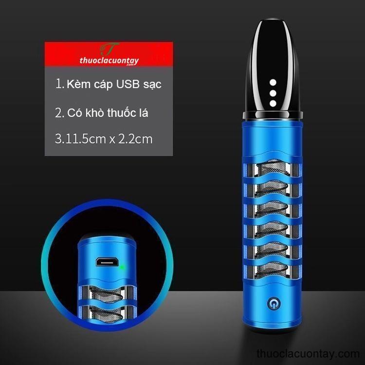Gạt tàn thuốc lá Deshan chống bay tro kèm bật lửa điện sạc USB