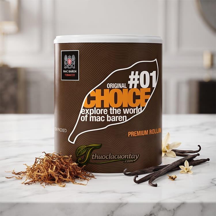 Thuốc lá cuốn tay Mac Baren Choice Original #01 loại lon 100g