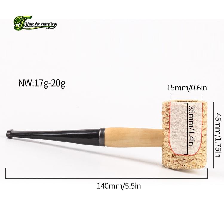Tẩu hút thuốc bằng lõi ngô tự nhiên cỡ lớn TN-002