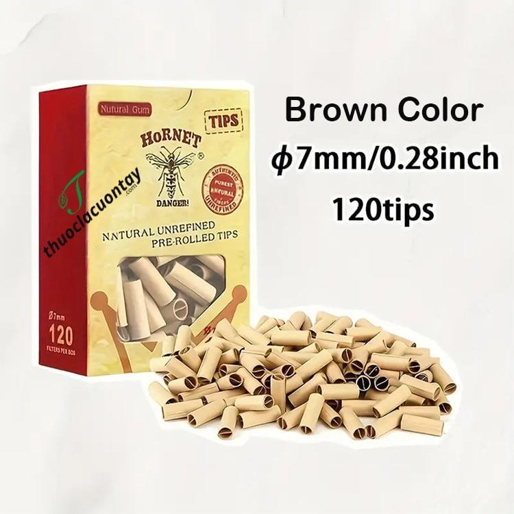 Đầu lọc giấy thuốc Hornet Tips 7mm Brown