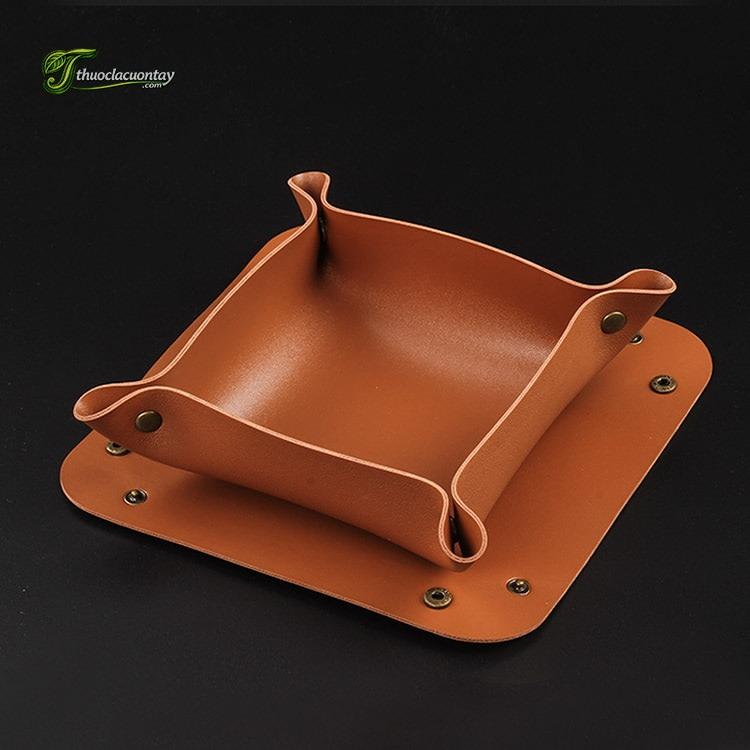 Khay đựng sợi thuốc da PU